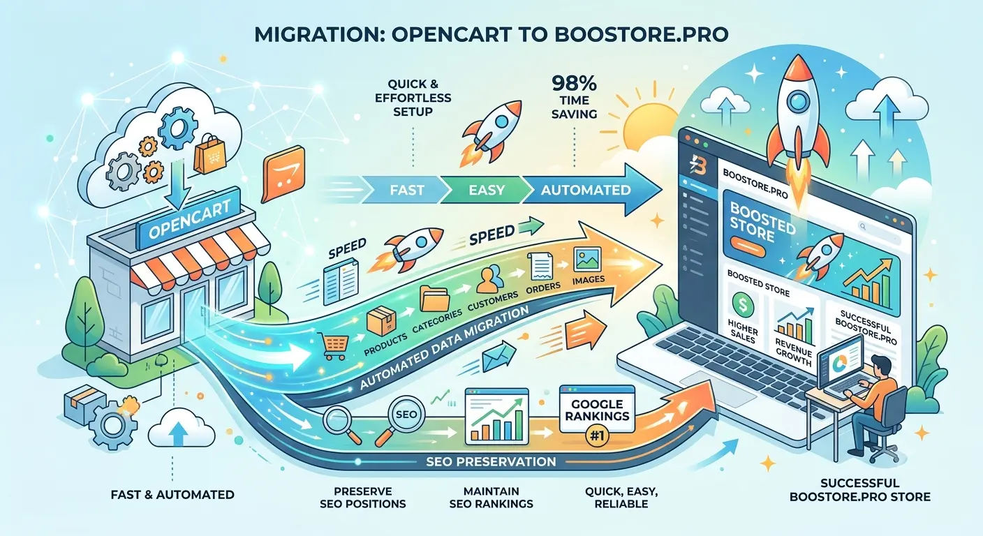 Как перенести интернет-магазин с OpenCart на BooStore без потери позиций в Google