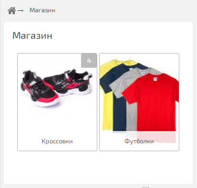 Категории магазина