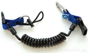 Ретрактор з клямкою, кільцем та сталевим карабіном Aqua Lung (2052)